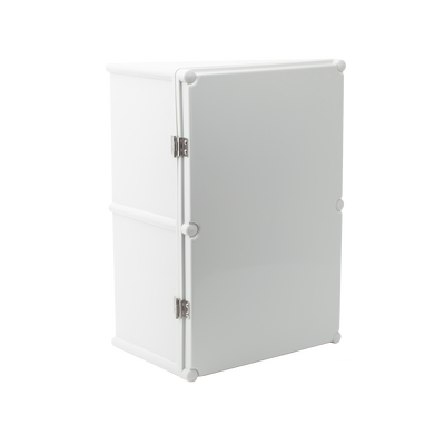 Gabinete Plástico para Exterior (IP65) de 560 X 380 x 265 mm Cierre por broche.