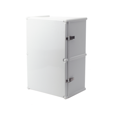 Gabinete Plástico para Exterior (IP65) de 560 X 380 x 265 mm Cierre por broche.
