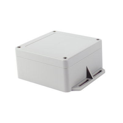 Gabinete Plástico Gris para Exterior (IP65) de 120 x 120 x 60 mm Cierre por Tornillos.
