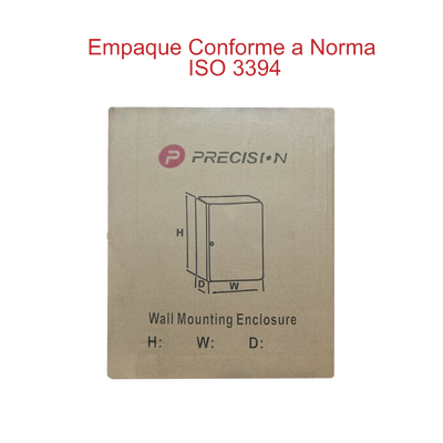 Gabinete de Acero IP66 Uso en Intemperie (250 x 300 x 150 mm) con Placa Trasera Interior Metálica y Compuerta Inferior Atornillable (Incluye Chapa y Llave T).