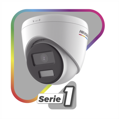 Turret IP 4 Megapixel / ACUSENSE Lite (Detección de Movimiento en Humanos y Vehículos) / Lente 2.8 mm / Luz Blanca 30 mts / Exterior IP67 / Micrófono Integrado / WDR 120 dB / PoE / MicroSD