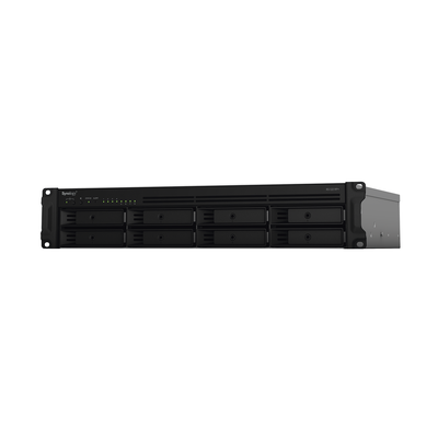 Servidor de Almacenamiento en Red Synology RackStation RS1221RP+ | 8 Bahías | Expandible a 12 Bahías | CPU AMD Ryzen V1500B | 4 GB DDR4 ECC | RAID Soportado | 10/25GbE | Virtualización Certificada | Protección de Datos Integral