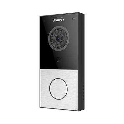 DOORBELL / WIFI / 100% en la Nube / POE / Bluetooth / NFC / Lector de Tarjetas MIFARE / Notificación en APP /  Llamada Telefónica / SIP / ONVIF / IP65 / Cámara 2 MP / Botón con Iluminación / Control de 1 Puerta