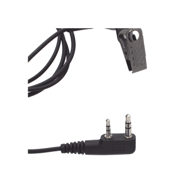 Micrófono - audífono de solapa con tubo acústico transparente para KENWOOD TK3230/3000/3402/3312/3360/3170 NX240/340/220/320/420 con tubo acústico de PU (grado médico)