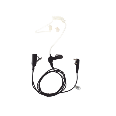 Micrófono - audífono de solapa con tubo acústico transparente para KENWOOD TK3230/3000/3402/3312/3360/3170 NX240/340/220/320/420 con tubo acústico de PU (grado médico)