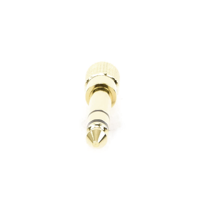 Adaptador (Convertidor) de Audio 3.5mm Hembra a 6.5mm Macho / Plug & Play / Superficie de Rosca Antideslizante / Calidad de sonido sin pérdidas