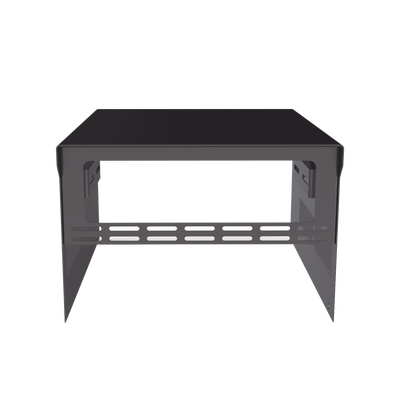 Gabinete de acero en color negro  para usar como base con radio aéreo IC-A120 y fuente de alimentación SEC1223
