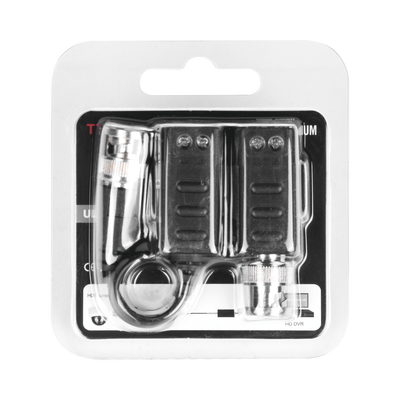 Kit de Transceptores (Baluns) con TERMINALES TIPO TORNILLO  Resolución 4K  Cable flexible COAXIAL Blindado  / COAXITRON / AUDIO POR COAXITRON / Menu OSD /Conector 100% COBRE / Calidad PREMIUM