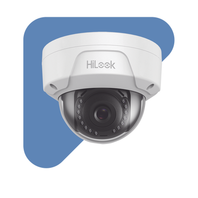 HiLook Series / Domo IP 2 Megapixel / 30 mts IR / Exterior IP67 / IK10 / dWDR / PoE / Lente 2.8 mm / Onvif