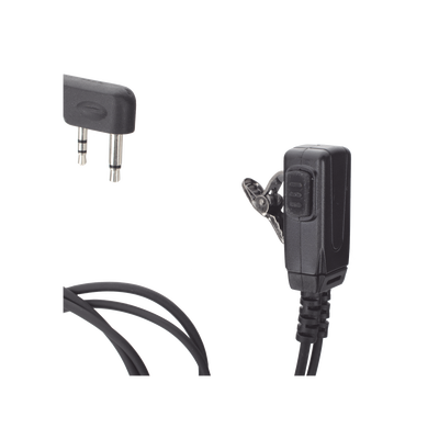 Micrófono - audífono de solapa con tubo acústico transparente para ICOM IC-F11/ 14/ 3021/ 3013/ 3103/ 3003/ 1100D/2100D