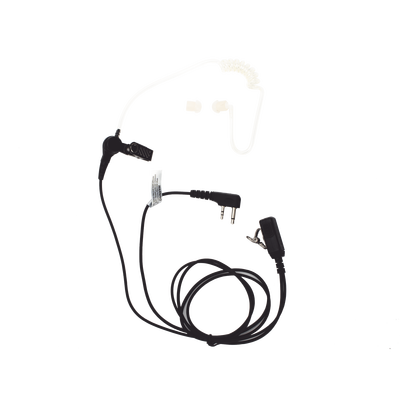 Micrófono - audífono de solapa con tubo acústico transparente para ICOM IC-F11/ 14/ 3021/ 3013/ 3103/ 3003/ 1100D/2100D