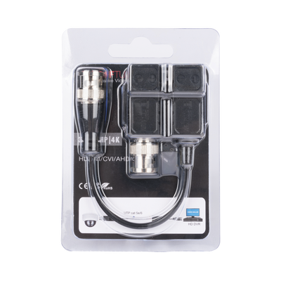 Kit de Transceptores (Baluns) con Terminal PUSH SUPERIOR  Resolución 4K   Cable flexible COAXIAL Blindado / COAXITRON / AUDIO POR COAXITRON / Menu OSD /Conector 100% COBRE / protección TVS  Calidad PREMIUM