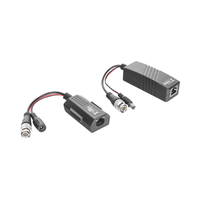 Kit de transceptores activos TURBO HD. Convierte 36/24 Vcc a 12 Vcc regulados  a través de cable  UTP Cat5e / 6. Transmision de 200 m (Revisar tabla de resoluciones )