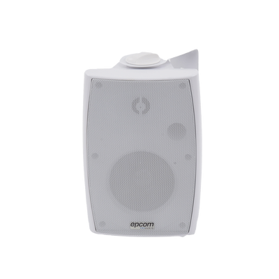 Altavoz de Pared de 2 vías | Woofer 4in + 1.5in | 2.5W - 20W | Para Sistemas 70/100V y 8 ohms | Material ABS | Rejilla y Bracket de Metal | Color Blanco