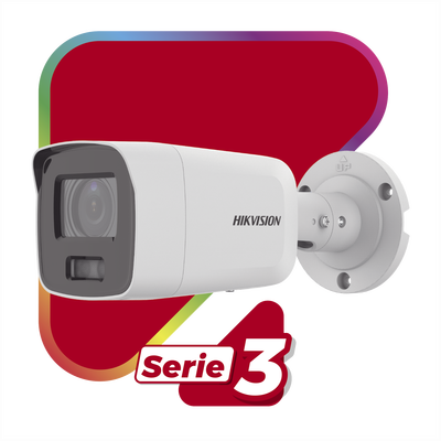 Bala IP 8 Megapixel (4K) / Imagen a Color 24/7 / Lente 2.8 mm / Luz Blanca 40 mts / Exterior IP67 / WDR 130 dB / Entrada y Salida de Audio y Alarma / Captura Facial / ONVIF / Micro SD / Micrófono Integrado