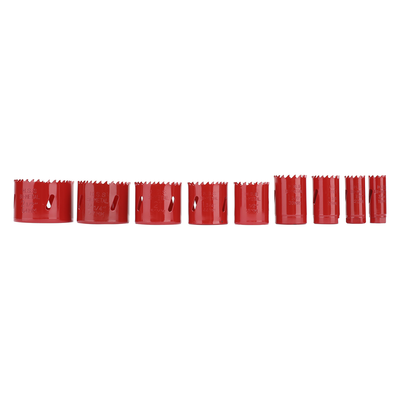 Juego de 13 Brocas Sierra Bimetálica con Adaptadores y Estuche. (3/4"  7/8"  1-1/8"  1-3/8"   1-1/2"  1-3/4"  2"  2-1/4"  2-1/2")