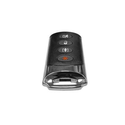 LLavero remoto de 4 Botones de uso rudo ideal para Armado total/parcial/desarmado/pánico. Duracion de Batería hasta 5 años.
