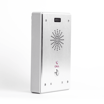 Intercomunicador IP  2 líneas SIP  2 relevadores con botón para llamada  anti-vandálico  IP65 e IK10  PoE