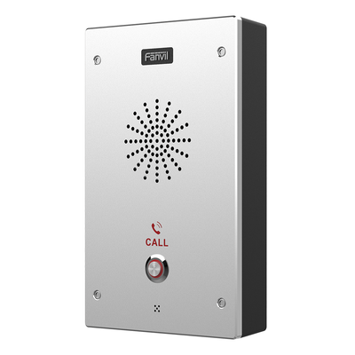Intercomunicador IP  2 líneas SIP  2 relevadores con botón para llamada  anti-vandálico  IP65 e IK10  PoE