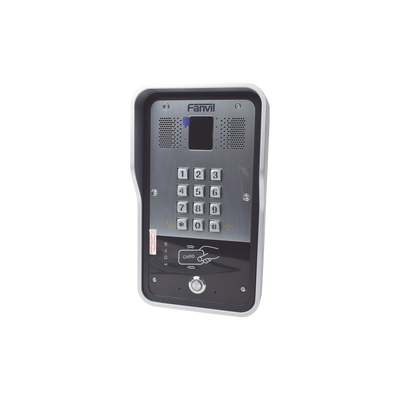 Audio Portero IP  2 líneas SIP con relevador integrado  Lector RFID para acceso por clave numérica  tarjeta o llamada remota  PoE