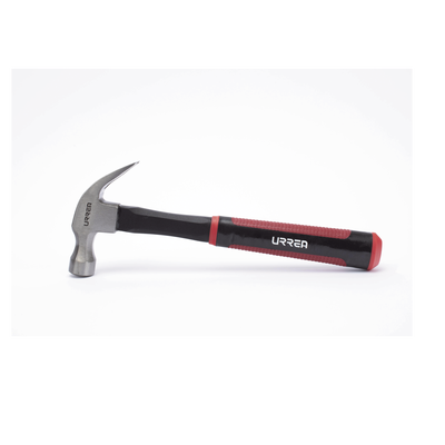 Martillo de uña curva 16 onzas anti vibración  cabo de fibra de vidrio.