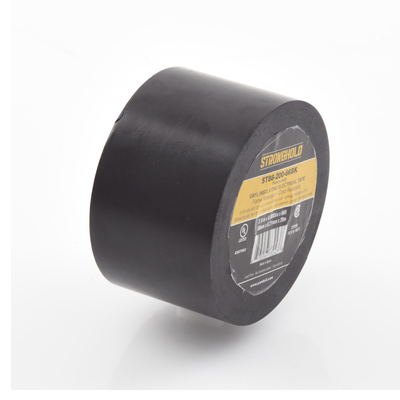 Cinta Eléctrica STRONGHOLD Para Aislar  de PVC  Trabajo Pesado Eléctrico (UV  abrasión  aceite  corrosión)  Grosor 0.21 mm (8.5 mil)  Ancho 50 mm  y 20 m Largo  Uso Int./Ext.  Color Negro. Superior a cinta Super 33