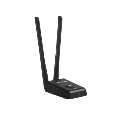 Adaptador de alta potencia USB  inalámbrico/ WiFi N 300 Mbps / Frecuencia de 2.4 GHz / 2 Antenas Externas de 5 dBi / Compatibilidad Windows y Linux