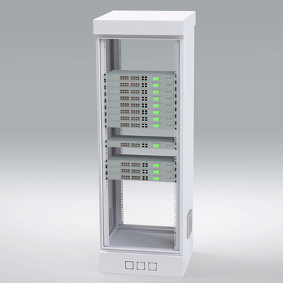 Gabinete para Piso  Capacidad  31 Unidades de Rack  Doble puerta y Postes frontales e intermedios ajustables  Color Blanco  Se envía el Gabinete Armado.