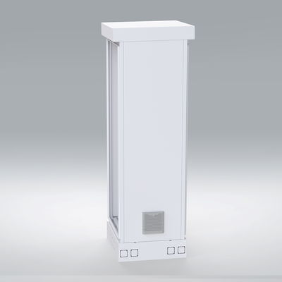Gabinete para Piso  Capacidad  31 Unidades de Rack  Doble puerta y Postes frontales e intermedios ajustables  Color Blanco  Se envía el Gabinete Armado.