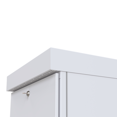 Gabinete para Piso  Capacidad  31 Unidades de Rack  Doble puerta y Postes frontales e intermedios ajustables  Color Blanco  Se envía el Gabinete Armado.
