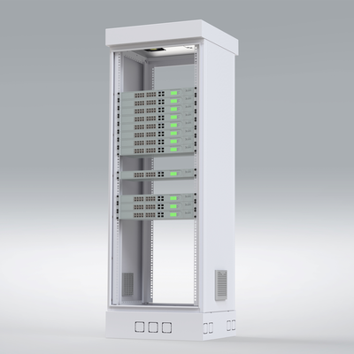 Gabinete para Piso  Capacidad  31 Unidades de Rack  Doble puerta y Postes frontales e intermedios ajustables  Color Blanco  Se envía el Gabinete Armado.