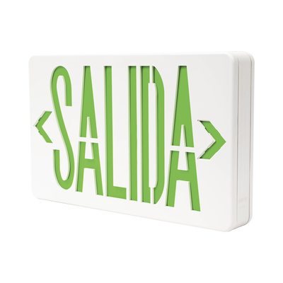 Letrero LED DUAL de SALIDA Universal con alto brillo/uso en pared  lateral o techo/Batería de Respaldo Incluida.