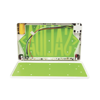 Letrero LED DUAL de SALIDA Universal con alto brillo/uso en pared  lateral o techo/Batería de Respaldo Incluida.