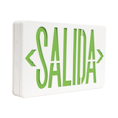 Letrero LED DUAL de SALIDA Universal con alto brillo/uso en pared  lateral o techo/Batería de Respaldo Incluida.