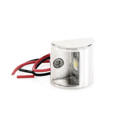 Luz led marina de cortesía serie Andros  emite luz de color blanco brillante de 45 lúmenes  para uso exterior e interior  fabricado bajo norma de protección IP67.
