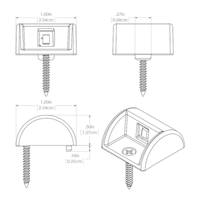 Luz led marina de cortesía serie Andros  emite luz de color blanco cálido de 45 lúmenes  para uso exterior e interior  fabricado bajo norma de protección IP67.