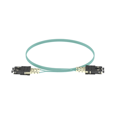 Jumper de Fibra Optica Multimodo 50/125 OM3  SC-SC Duplex  OFNR (Riser)  Color Aqua  2 Metros