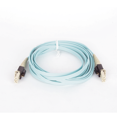 Jumper PViQ de Fibra Óptica Multimodo 50/125 OM4  LC-LC Duplex  LSZH  Color Aqua  3 Metros