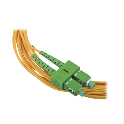 Jumper de Fibra Óptica Monomodo 9/125 LC/UPC-SC/APC  PVC  2.0 mm  Dúplex  amarillo  3 metros