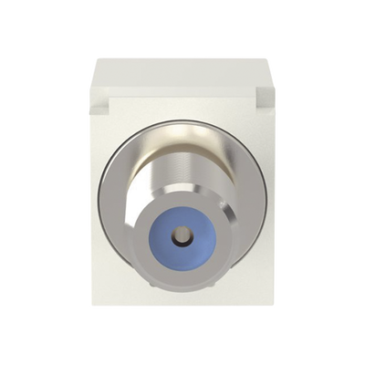 Módulo Acoplador Coaxial Tipo F  Mini-Com  de 75 Ohms  3.0 GHz  Color Blanco