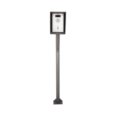 Poste y Cubierta industrial para montaje de Porteros IP Fanvil y Grandstream  altura de 1.2 metros  pintura electrostática color gris.