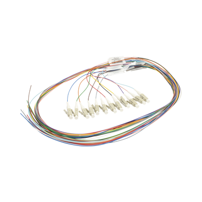 Kit de 12 Pigtails con Conector LC  Multimodo 50/125 OM4  900um  de 1 Metro