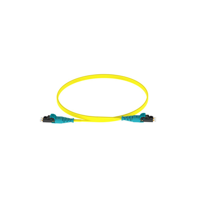 Jumper de Fibra Optica Monomodo 9/125 OS2  LC-LC Duplex Push Pull  OFNR (Riser)  Color Amarillo  3 Metros