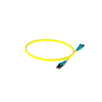 Jumper de Fibra Optica Monomodo 9/125 OS2  LC-LC Duplex Push Pull  OFNR (Riser)  Color Amarillo  3 Metros
