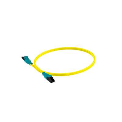 Jumper de Fibra Optica Monomodo 9/125 OS2  LC-LC Duplex Push Pull  OFNR (Riser)  Color Amarillo  3 Metros