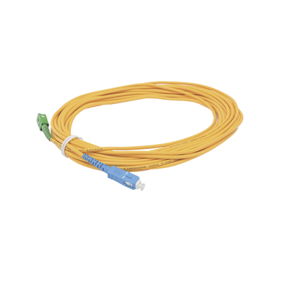 Jumper de Fibra Óptica Simplex  Monomodo  con Conectores SC/UPC-SC/APC  de 10 Metros