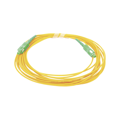 Jumper de Fibra Óptica Monomodo SC/APC - SC/APC Simplex  color amarillo  5 metros