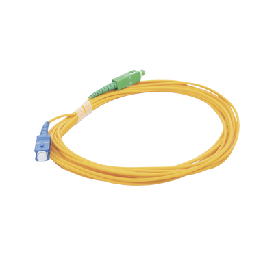Jumper de Fibra Óptica Monomodo SC/UPC - SC/APC Simplex  color amarillo 5 metros