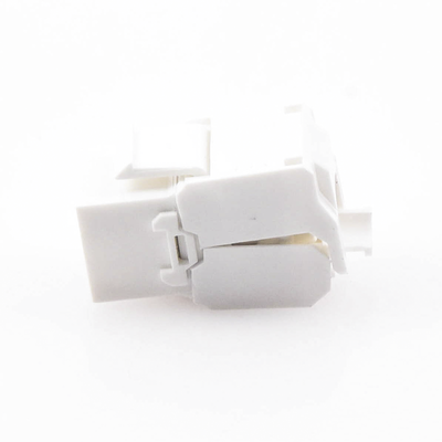 Módulo Jack Keystone Cat5e (toolless)  con terminación en ángulo 180 º Color Blanco  Compatible con Faceplate y Patchpanel Linkedpro