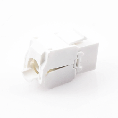 Módulo Jack Keystone Cat5e (toolless)  con terminación en ángulo 180 º Color Blanco  Compatible con Faceplate y Patchpanel Linkedpro